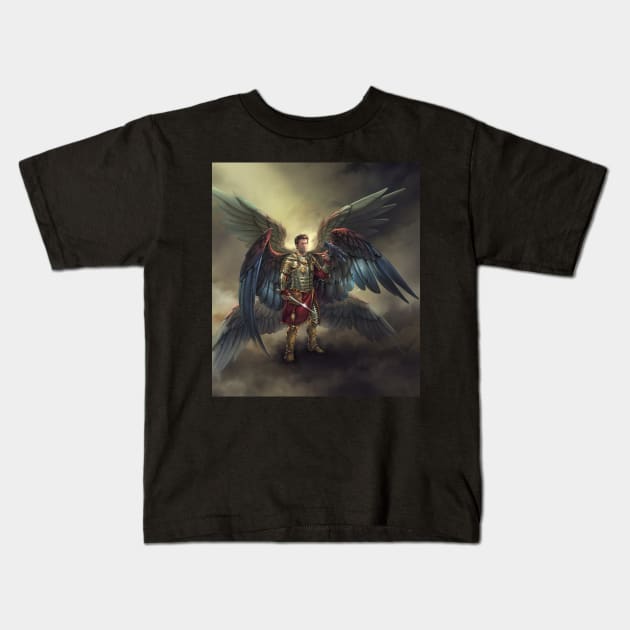 Castiel Winged Hussar Kids T-Shirt by GioGui